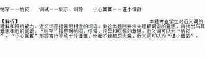 ​纳罕的近义词是什么_词语解析