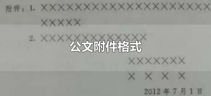 公文附件格式 公文附件格式