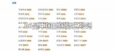 ​86是中国的国际区号吗（中国国际区号为什么是86）