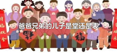 ​爸爸兄弟的儿子是堂还是表（爸爸堂兄弟的小孩是堂还是表）
