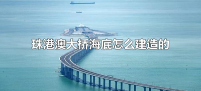 ​珠港澳大桥海底怎么建造的（港珠澳大桥海底部分怎么建的）