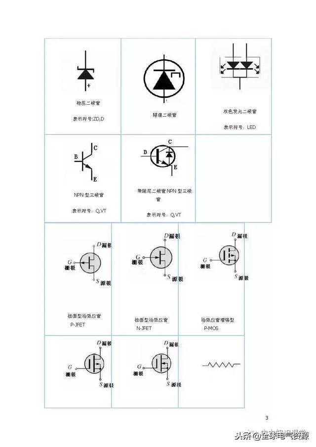 符号一览表(电路图符号大全)(3)