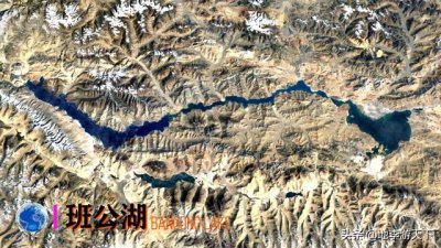 ​班公湖最可怕的湖（卫星地图下的班公湖抛开边境对峙）