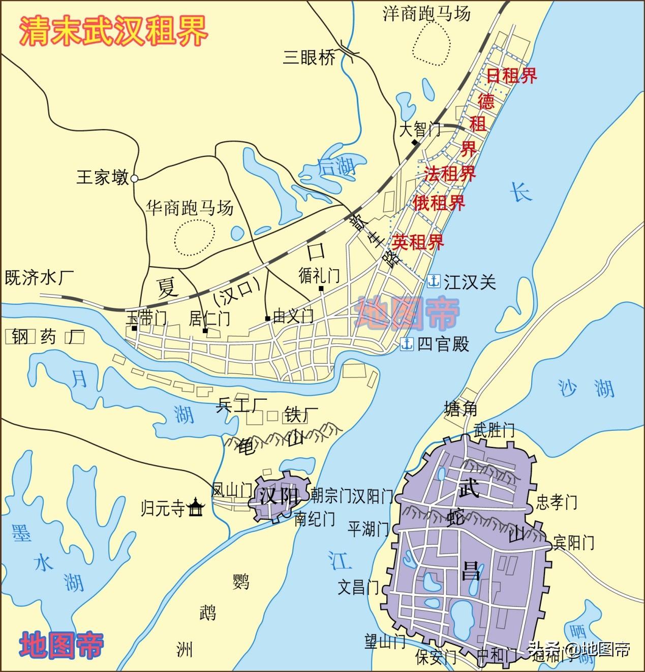汉口有几个区地图（汉口是武汉的哪个区）(图7)