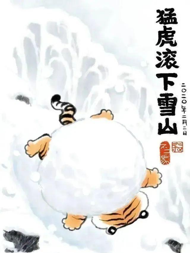 苏柏斗工笔画老虎 他靠画养膘老虎(6)