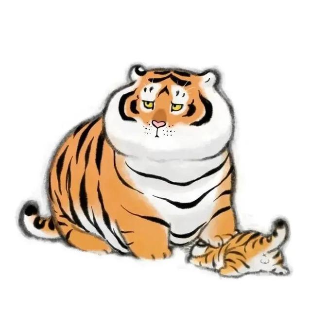 苏柏斗工笔画老虎 他靠画养膘老虎(43)