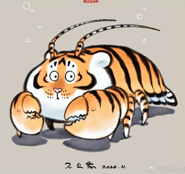 苏柏斗工笔画老虎 他靠画养膘老虎(65)