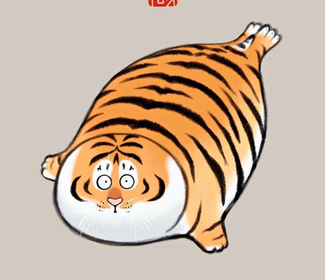苏柏斗工笔画老虎 他靠画养膘老虎(58)