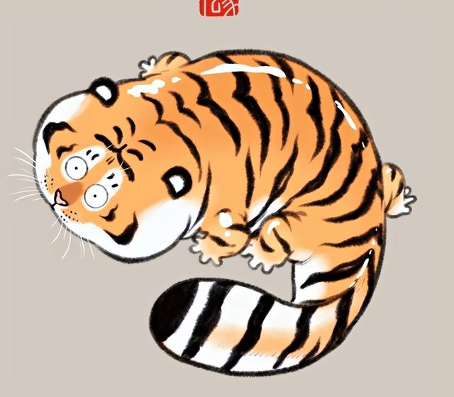 苏柏斗工笔画老虎 他靠画养膘老虎(61)