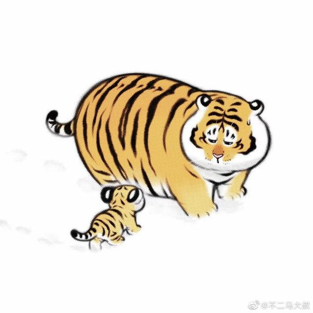 苏柏斗工笔画老虎 他靠画养膘老虎(46)