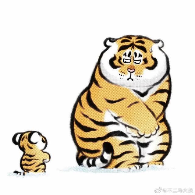 苏柏斗工笔画老虎 他靠画养膘老虎(49)