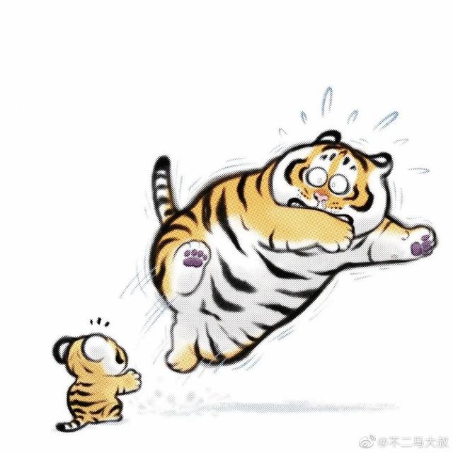 苏柏斗工笔画老虎 他靠画养膘老虎(48)