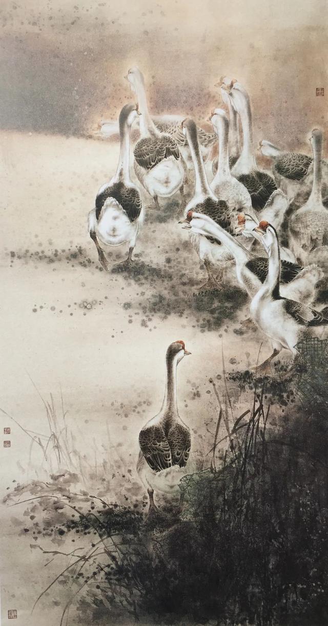 新工笔花鸟画作品欣赏（清新而优美传统且现代的工笔花鸟画）(10)