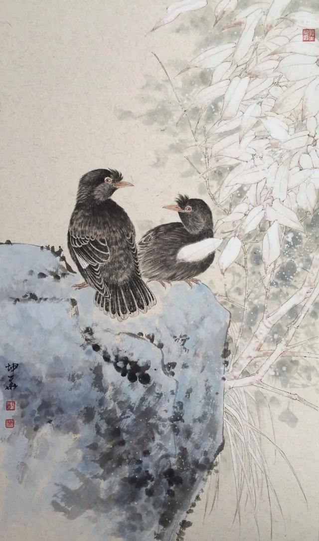 新工笔花鸟画作品欣赏（清新而优美传统且现代的工笔花鸟画）(19)
