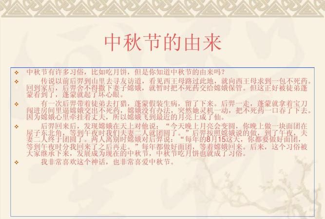 中秋吃月饼的起源是什么