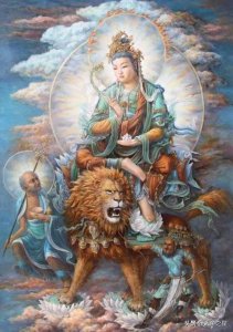 ​文殊菩萨坐骑凤凰（观世音菩萨的坐骑却是一只僵尸始祖）