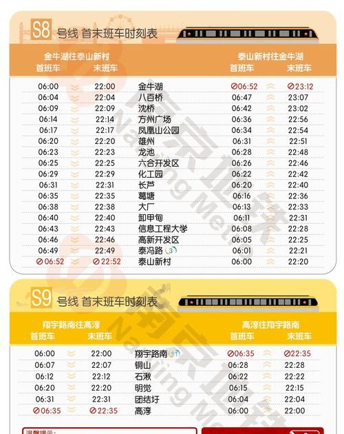 南京地铁1线运营时间