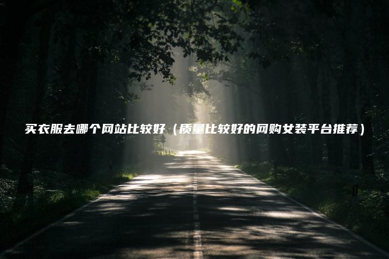买衣服去哪个网站比较好(质量比较好的网购女装平台推荐)