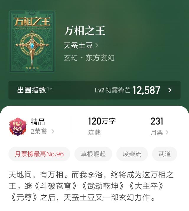 万相之王第一次更新时间（天蚕土豆作品万相之王连载一周年）(1)