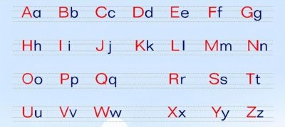 ​26个大小写字母表图片（大写字母正确写法格式）