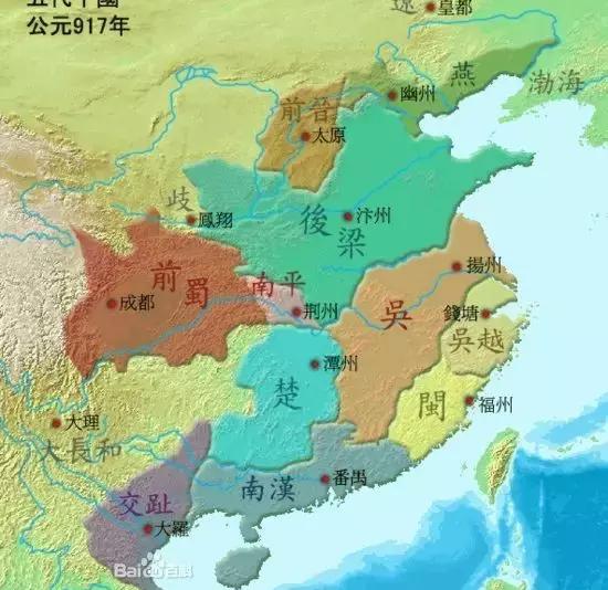 五代十国疆域面积图（五代十国国土面积排名）