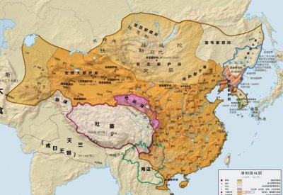 ​唐朝地图最大时全图 疆域（唐朝强盛时期的地图）