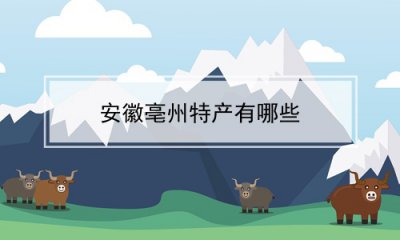 ​安徽亳州特产有哪些