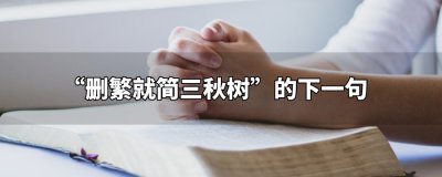 ​删繁就简三秋树的下一句