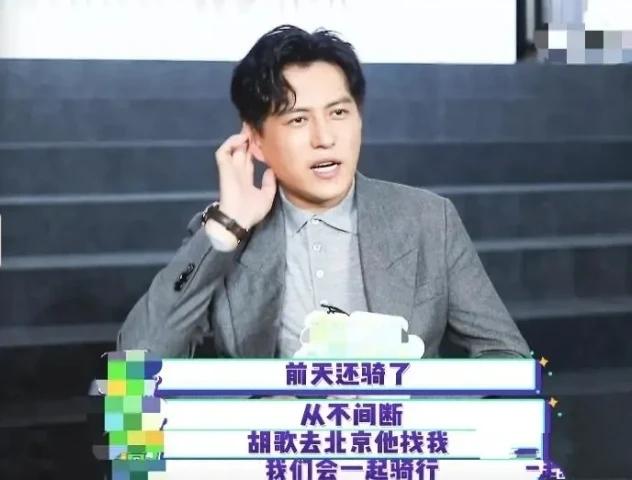 靳东和李佳亲密照（李佳晒头盔照力挺丈夫万里骑行）(2)