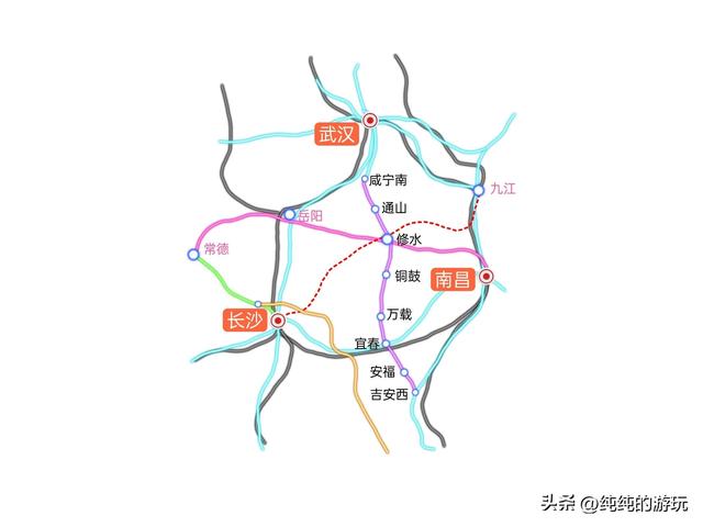 最新开工的铁路线路（江西省13条规划中铁路的线路走向）(2)