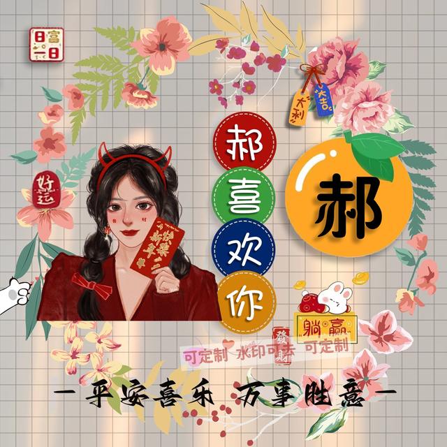 独一无二的微信个性姓氏头像(姓氏头像微信头像)(9)