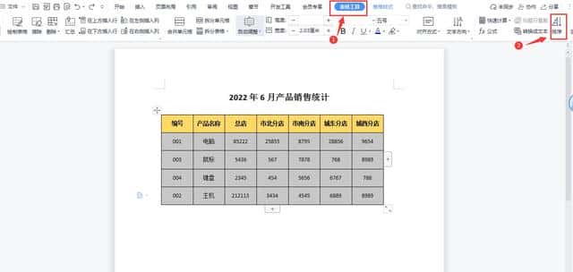wpsword如何排序号(wps的word排序号)