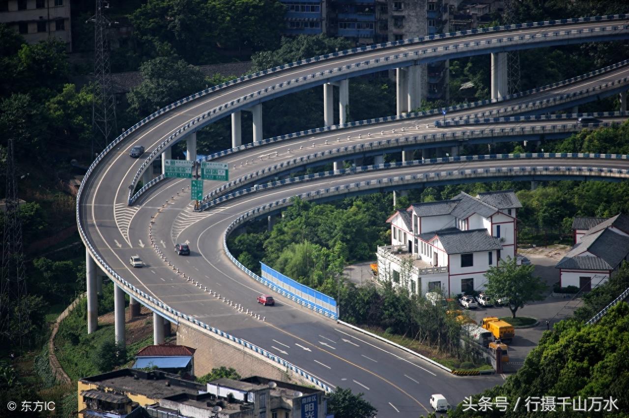重庆立交桥航拍,城市大动脉令人震撼