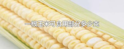 ​一根玉米可食用部分多少克