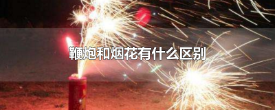 ​鞭炮和烟花有什么区别